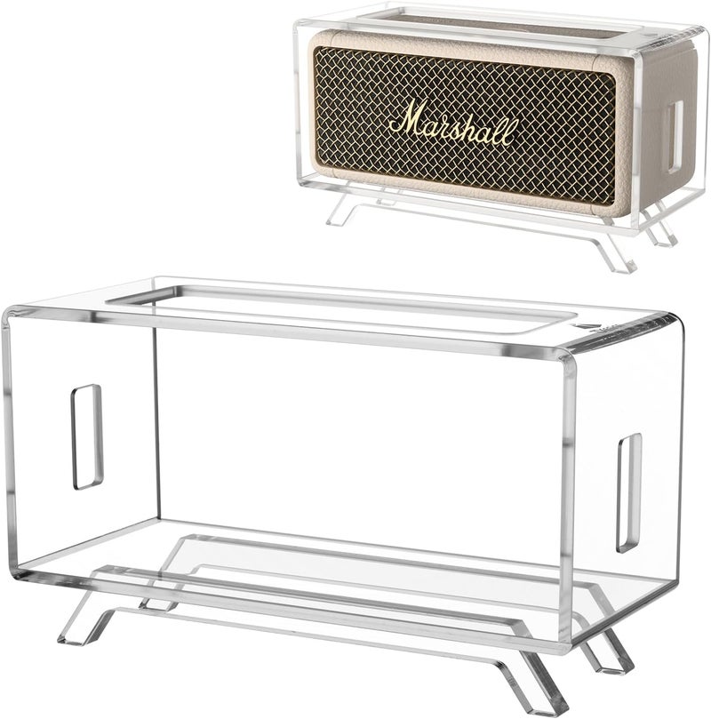 TXesign Acrylic Desktop Stand Holder Compatible with Marshall Emberton/Emberton II/Emberton III Portable Speaker, Table Holder Display Shelf Speaker Desktop Stand Shelf (Transparent) - Image 1